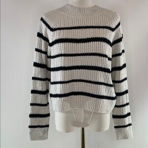 VINCE Ribbed Stripe Sweater, M